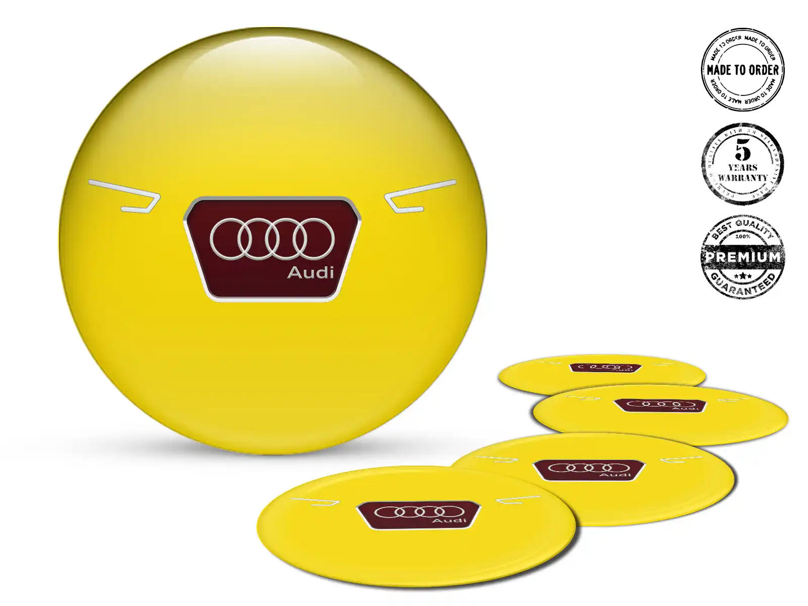 Audi Pegatina Silicona Edición Emblemas de Aro Custom